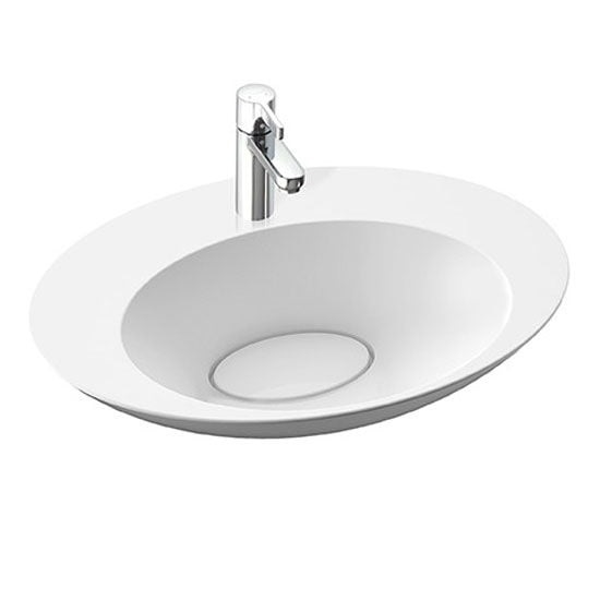 Раковина для ванной Marmorin Amos II 60 см овальная накладная литой камень белый 729 595 020 xx x