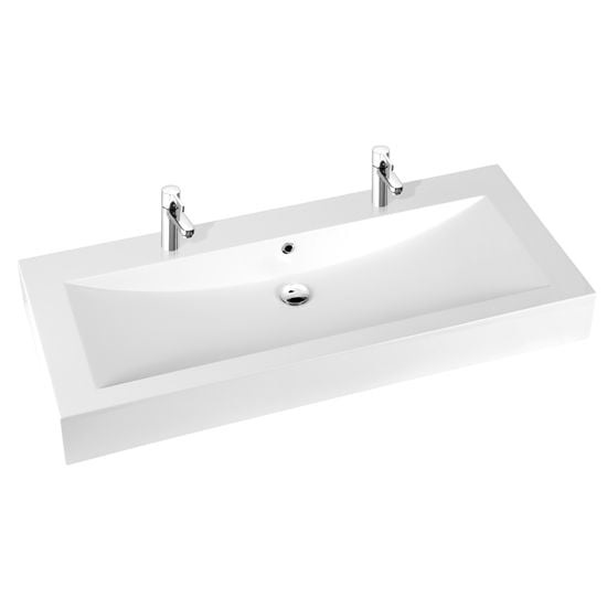 Раковина для ванной Marmorin Ceto 1300 Duet универсальная литой камень белый 170 130 020 xx x