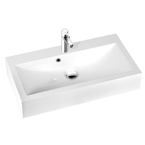 Раковина для ванной Marmorin Ceto 600 универсальная литой камень белый 170 060 020 xx x