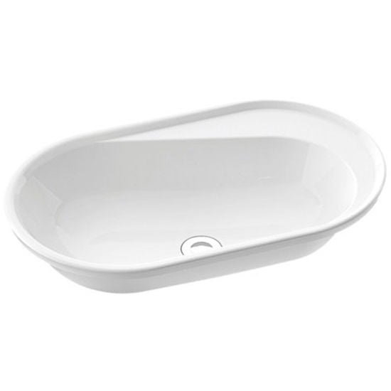 Раковина для ванної Marmorin Alta овальна врізна литий камінь білий 647 065 020 xx x