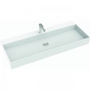 Раковина для ванної Marmorin June 1000 накладна без крила литий камінь білий P_U_621_03_1005