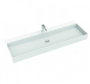 Раковина для ванной Marmorin June 1200 накладная без крыла литой камень белый  P_U_621_04_1205