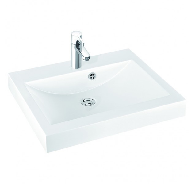 Раковина для ванной Marmorin Moira Bis 800 накладная без крыла литой камень белый 280 080 020 xx x