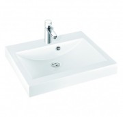 Раковина для ванной Marmorin Moira Bis 800 накладная без крыла литой камень белый 280 080 020 xx x