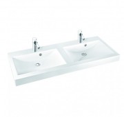 Раковина для ванной Marmorin Moira Bis 120 Duet накладная без крыла литой камень белый 280 120 220 xx x