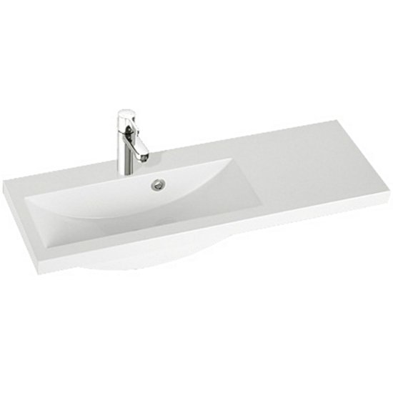 Раковина для ванної Marmorin Talia 900 L вбудована ліва литий камінь білий 270 090 720 xx x