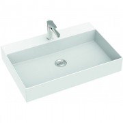 Раковина для ванной Marmorin June 600 накладная без крыла литой камень белый P_U_621_01_0605