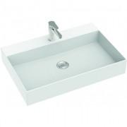 Раковина для ванной Marmorin June 600 накладная без крыла литой камень белый P_U_621_01_0605