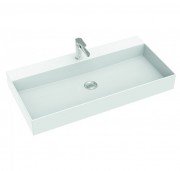 Раковина для ванной Marmorin June 800 накладная без крыла литой камень белый P_U_621_02_0805