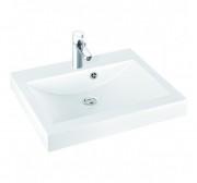 Раковина для ванной Marmorin Moira Bis 700 накладная без крыла литой камень белый 280 070 020 xx x