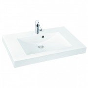 Раковина для ванної Marmorin Moira Bis 900 накладна без крила литий камінь білий 280 090 020 xx x