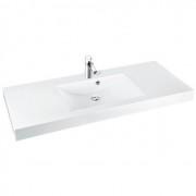 Раковина для ванной Marmorin Moira Bis 1200 накладная с крылом литой камень белый 280 120 020 xx x