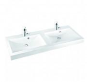 Раковина для ванной Marmorin Moira Bis 120 Duet накладная без крыла литой камень белый 280 120 220 xx x