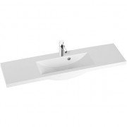 Раковина для ванної Marmorin Talia 1200 вбудована з крилом литий камінь білий 270 120 020 xx x