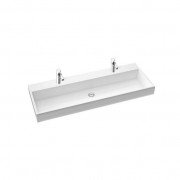 Раковина для ванной Marmorin Teo 1200 накладная без крыла литой камень белый 641 120 020 xx x