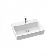 Раковина для ванної Marmorin Teo 600 накладна без крила литий камінь білий 641 060 020 xx x