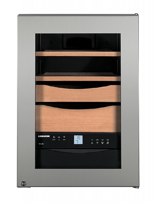Отдельностоящий сигарный шкаф Liebherr ZKes 453 Humidor стеклопакет с УФ-фильтром/нержавеющая сталь ZKes 453-20 001