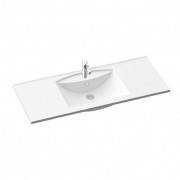 Раковина для ванной Marmorin Larissa 1200 накладная с крылом литой камень белый 300 120 020 xx x