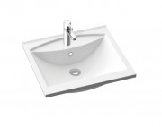 Раковина для ванной Marmorin Larissa 500 накладная без крыла литой камень белый P_U_051_07_0500