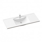 Раковина для ванной Marmorin Larissa 1200 накладная с крылом литой камень белый 300 120 020 xx x