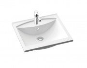 Раковина для ванної Marmorin Larissa 500 накладна без крила литий камінь білий P_U_051_07_0500