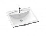 Раковина для ванной Marmorin Larissa 500 накладная без крыла литой камень белый P_U_051_07_0500