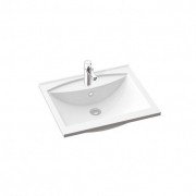 Раковина для ванної Marmorin Larissa 600 накладна без крила литий камінь білий 300 060 020 xx x