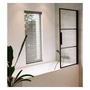 Шторка для ванной Riho Grid GB501 80х150 правая черный/прозрачное стекло GBB5080002