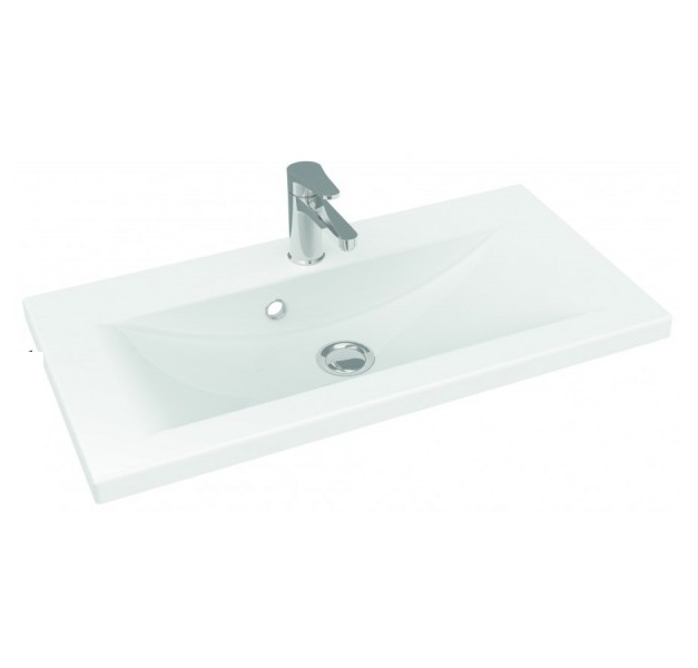 Раковина для ванной Marmorin Casie врезная без крыла литой камень белый P_U_542_01_0700