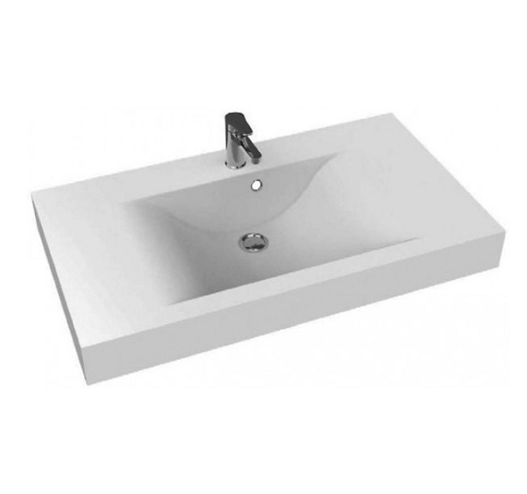 Раковина для ванної Marmorin Dori 900 накладна без крила литий камінь білий P_U_545_02_0900