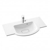 Раковина для ванної Marmorin Emma 800 врізна з крилом литий камінь білий 639 080 020 xx x