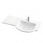 Раковина для ванной Marmorin Emma 900 R врезная с крылом слева литой камень белый  639 090 920 xx x