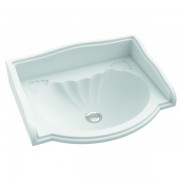 Раковина для ванной Marmorin Frigga врезная без крыла литой камень белый P_U_423_01_0600