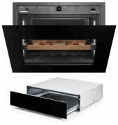 Встраиваемый винный шкаф с ящиком для аксессуаров Liebherr WKEgb 582 + 9901085 GrandCru нержавеющая сталь/стекло черный WKEgb 582+9901085