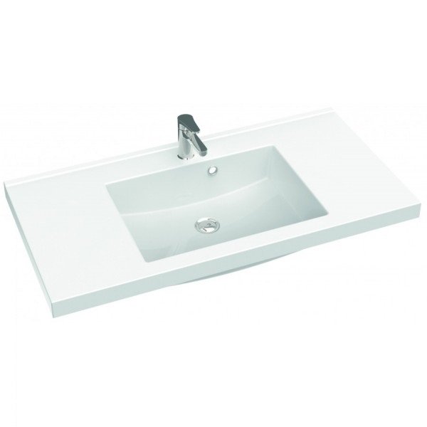 Раковина для ванной Marmorin Greta 1000 врезная с крылом литой камень белый P_U_546_04_1000