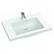 Раковина для ванной Marmorin Greta 750 врезная без крыла литой камень белый P_U_546_02_0750