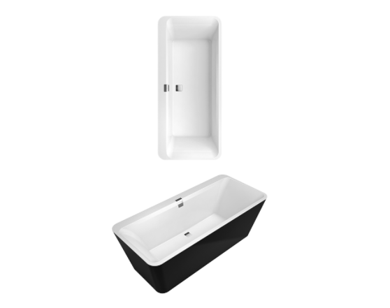 Ванна акрилова окремостояча Villeroy & Boch колекції Squaro Edge 12 180x80 біла UBQ180SQE7PDV-01