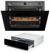 Встраиваемый винный шкаф с ящиком для аксессуаров Liebherr WKEgb 582 + 9901085 GrandCru нержавеющая сталь/стекло черный WKEgb 582+9901085