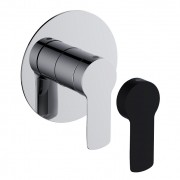 Змішувач для душа Volle Libra прихованого монтажу з двома ручками хром / чорний 15203200