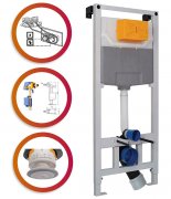 Система инсталляции для подвесного унитаза Volle Master Neo без кнопки смыва хром 201010