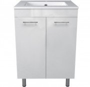 Тумба напольная Volle Maro 600 с раковиной 60 см белый глянцевый 15-52-61