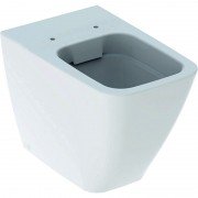 Унітаз підлоговий приставний Geberit iCon Square Rimfree воронкоподібний закрита форма санфарфор білий 211910000
