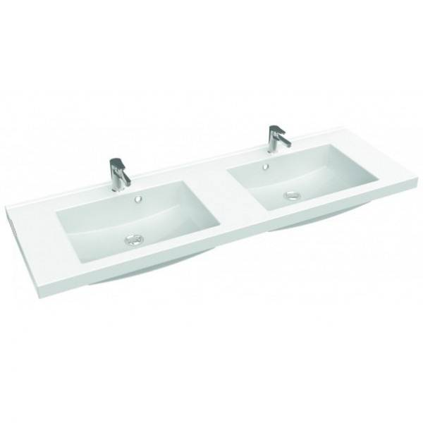 Раковина для ванной Marmorin Greta 1500 D врезная без крыла литой камень белый P_U_546_08_1500