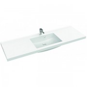 Раковина для ванной Marmorin Greta 1500 врезная с крылом литой камень белый P_U_546_07_1500