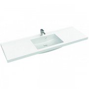 Раковина для ванной Marmorin Greta 1500 врезная с крылом литой камень белый P_U_546_07_1500