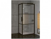 Душевой уголок Riho Grid GB201 100x80 см черный матовый/прозрачное стекло GB2100080