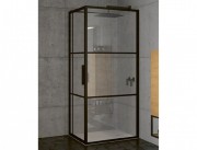 Душевой уголок Riho Grid GB203 130x80 см черный матовый/прозрачное стекло GB2130080
