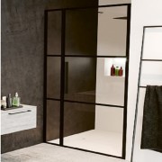 Душові двері Riho Grid GB104 130 см чорний/прозоре скло GB1130000