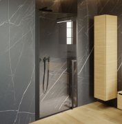 Душові двері Riho Lucid GD101 90 см чорний/прозоре скло GD109B000