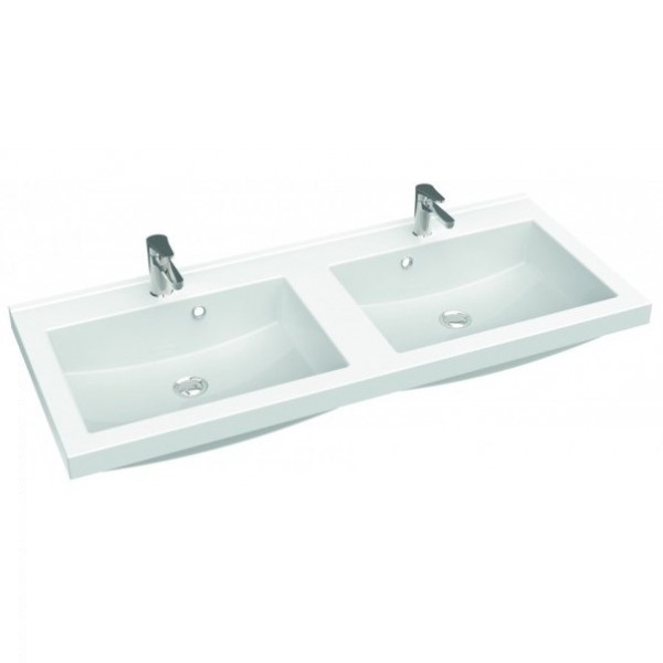 Раковина для ванной Marmorin Greta 1200 D врезная без крыла литой камень белый P_U_546_06_1200